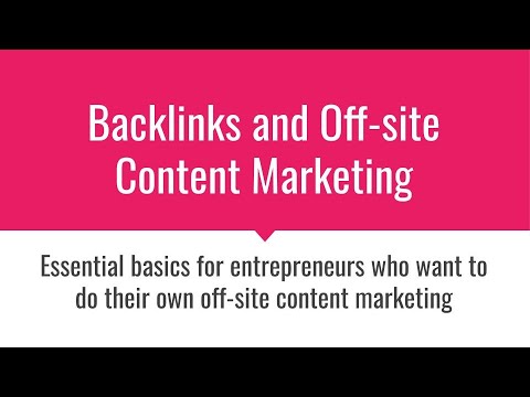 Backlinks and Offsite Content Marketing for Entrepreneurs – David Esabwa