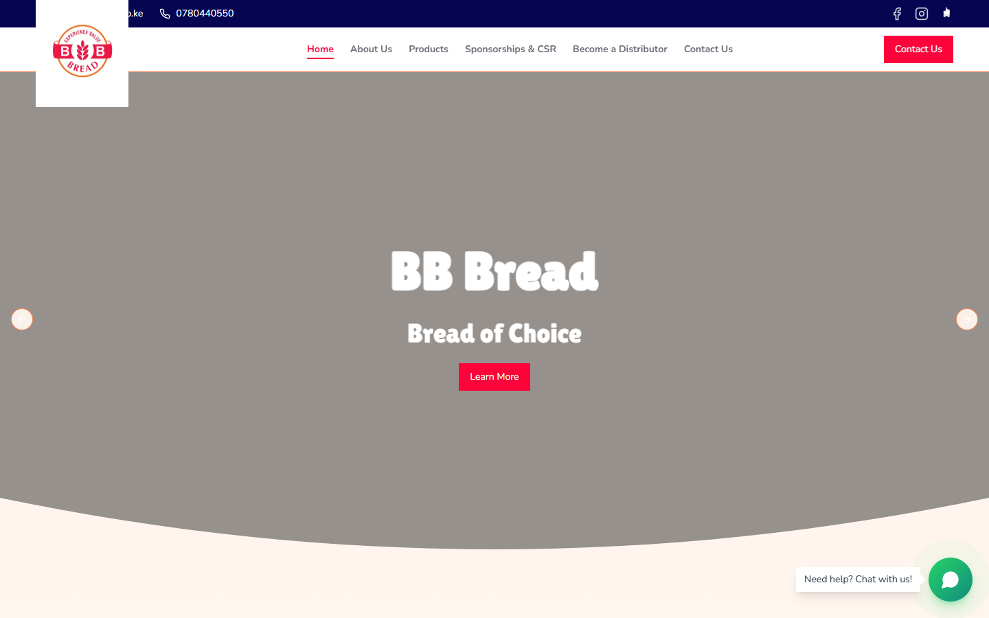 BakeMark Kenya Ltd (BB Bread) website screenshot by David Esabwa